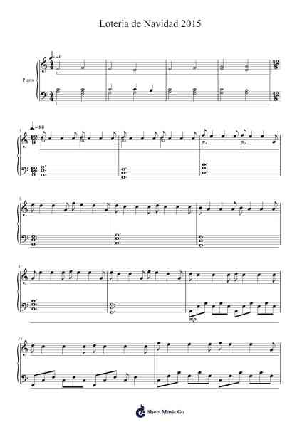 Loteria de Navidad 2015 Sheet Music by undefined-Arr.Bonyork