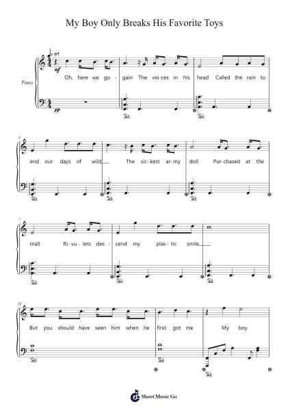 My Boy Only Breaks His Favorite Toys Sheet Music by Taylor Swift-Arr.Hancke Walkstan