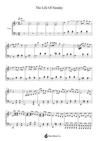 The Life Of Sunday Sheet Music by Murray Gold-Arr.Faulkvy