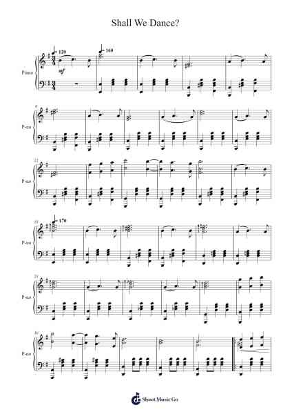 Shall We Dance? Sheet Music by Marek Cwynar-Arr.Chrislus Edtience