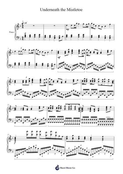 Underneath the Mistletoe Sheet Music by Sia-Arr.Chadner