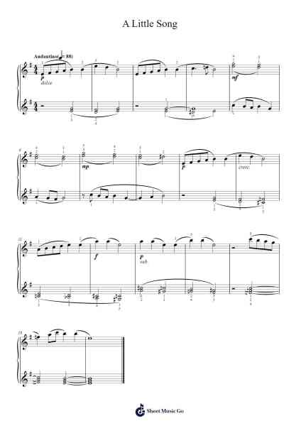 A Little Song Sheet Music by Dmitry Kabalevsky-Arr.Nagrid