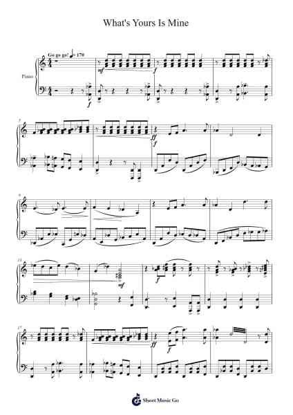 What's Yours Is Mine Sheet Music by Austin Wintory-Arr.Wentio Termaltz