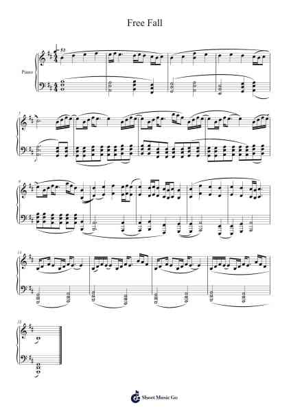 Free Fall Sheet Music by misa14-Arr.Boothmore Petwald