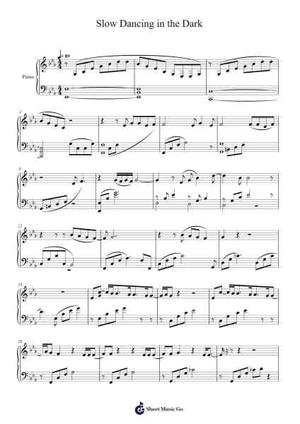 Slow Dancing in the Dark Sheet Music by -Arr.Walshses