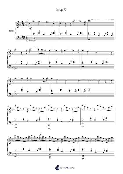 Idea 9 Sheet Music by Gibran Alcocer-Arr.Phillen Gillpont