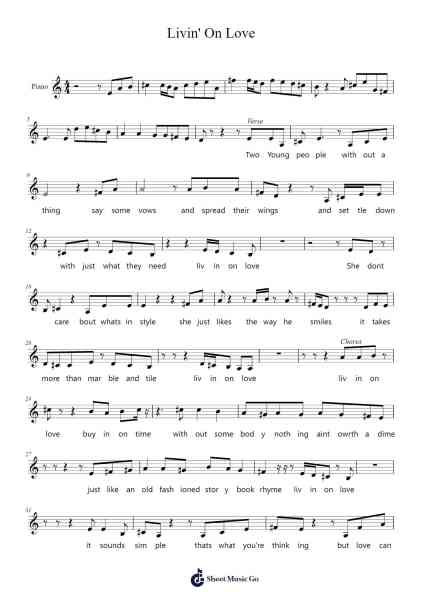 Livin' On Love Sheet Music by Alan Jackson-Arr.Kayien Goldine