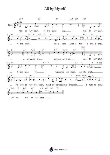 All by Myself Sheet Music by Irving Berlin-Arr.Dukim
