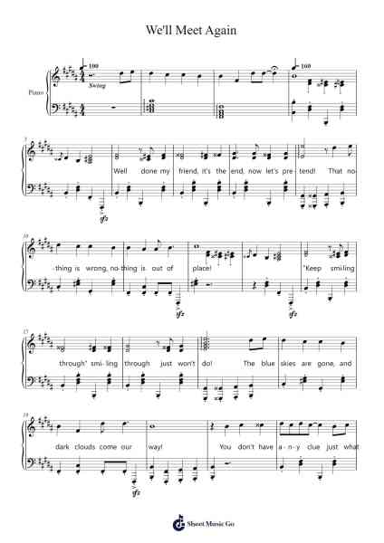 We'll Meet Again Sheet Music by TheFatRat-Arr.Nodric