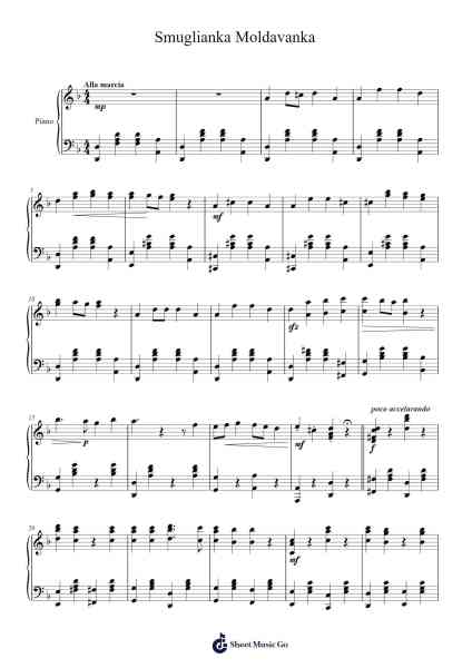 Smuglianka Moldavanka Sheet Music by Red Army Choir-Arr.Bonrian Vanqe