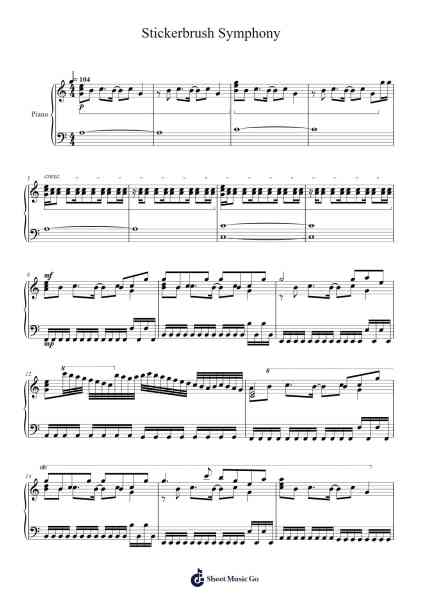 Stickerbrush Symphony (Bramble Blast) Sheet Music by David Wise-Arr.Wrightrae