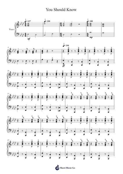 You Should Know Sheet Music by Penelope Scott-Arr.Wrightrae