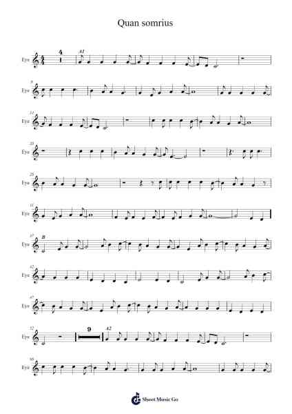 Quan somrius Sheet Music by Josep Thió-Arr.Shedave Dwightrene