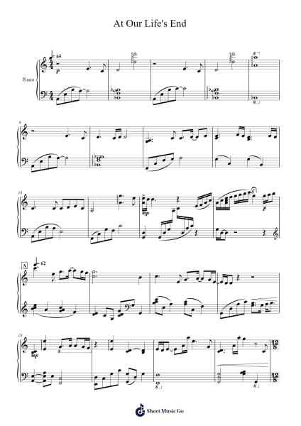 At Our Life's End Sheet Music by Yasunori Mitsuda-Arr.Chamcarr Cherbard