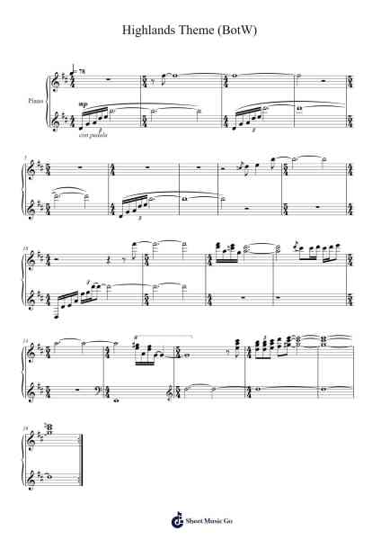Highlands Theme (BotW) Sheet Music by Manaka Kataoka-Arr.Simpmark