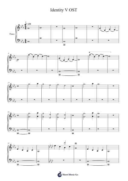 Identity V OST Sheet Music by Identity V-Arr.Ligreen