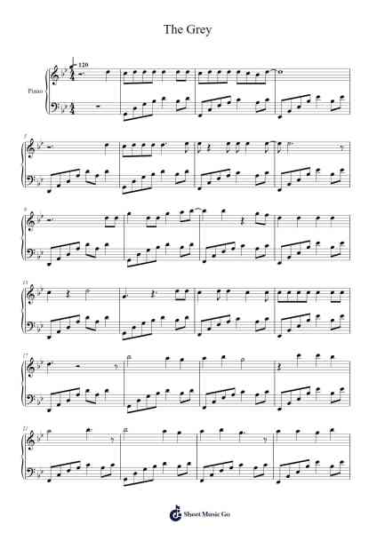 The Grey Sheet Music by Icon For Hire-Arr.Fordniah