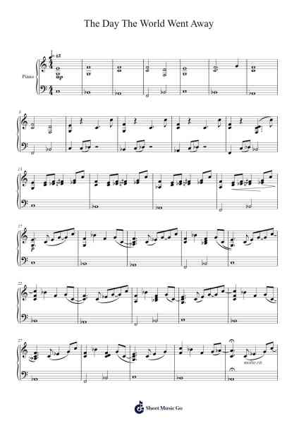 The Day The World Went Away Sheet Music by Nine Inch Nails-Arr.Primeg
