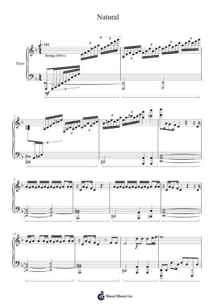 Natural Sheet Music by Imagine Dragons-Arr.Gailma