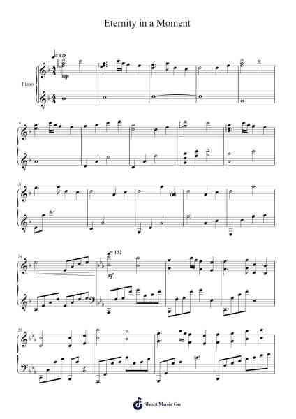 Eternity in a Moment Sheet Music by Yu-Peng Chen-Arr.Latnon Yonngpold