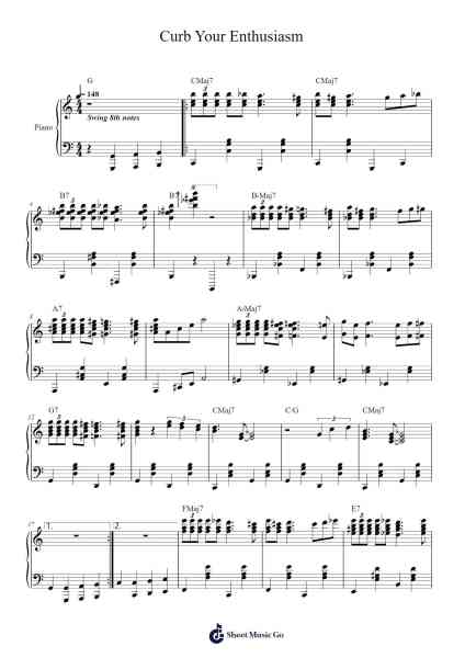 Curb Your Enthusiasm Sheet Music by Misc Television-Arr.Jonal Lancepys