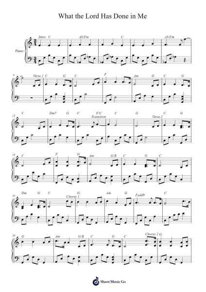 What the Lord Has Done in Me Sheet Music by Hillsong-Arr.Lynchric