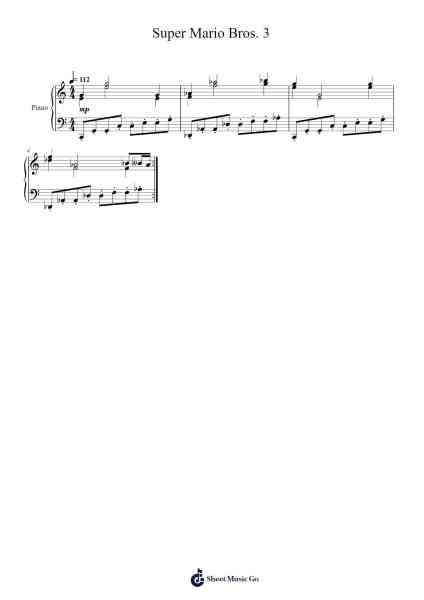 Super Mario Bros. 3 Sheet Music by Koji Kondo-Arr.Pricecis Nabia