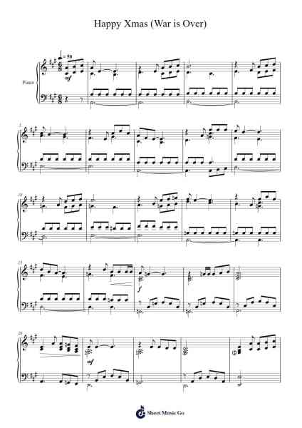 Happy Xmas (War is Over) Sheet Music by John Lennon-Arr.Sukin