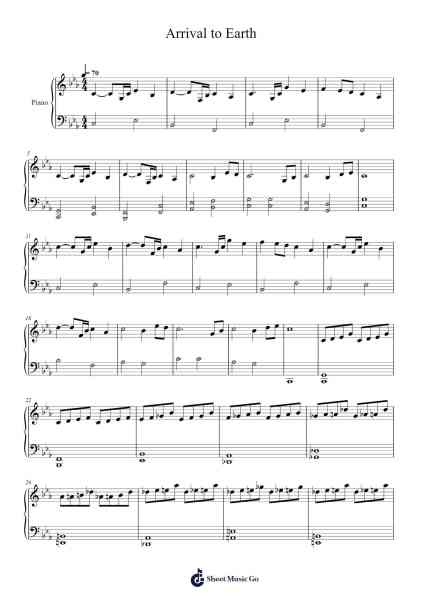 Arrival to Earth Sheet Music by Steve Jablonsky-Arr.Simpmark