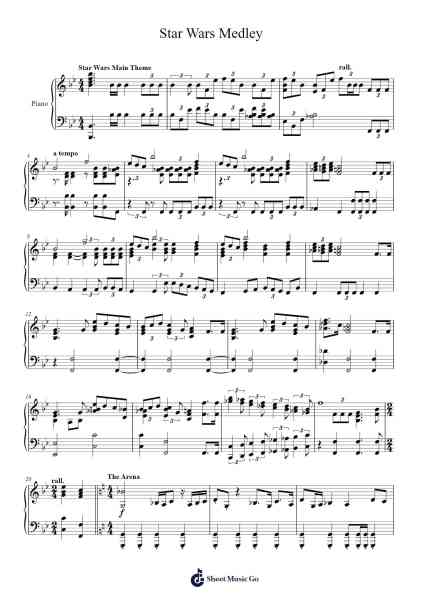 Star Wars Medley Sheet Music by John Williams-Arr.Beerthune