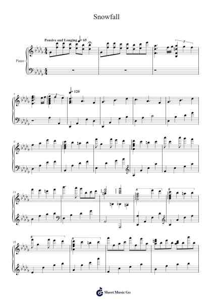 Snowfall Sheet Music by Aaron Lee-Arr.Wrightxon Tinett