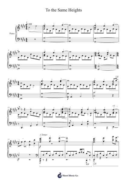 To the Same Heights Sheet Music by Clannad-Arr.Jonric