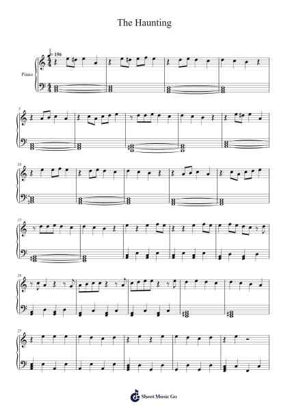 The Haunting Sheet Music by Souralph-Arr.Kentnice Dalnoah