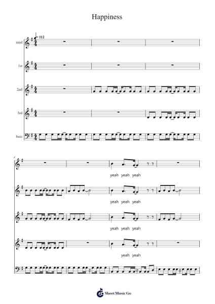 Happiness Sheet Music by -Arr.Elfaithe