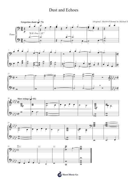 Dust and Echoes Sheet Music by Martin O'Donnell-Arr.Lamjane