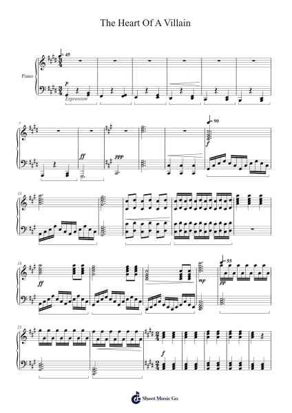 The Heart Of A Villain Sheet Music by Daniel Burns-Arr.Kelniell Bircer
