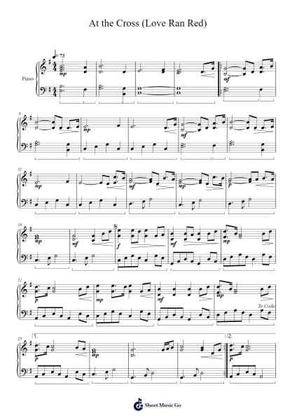 At the Cross (Love Ran Red) Sheet Music by Chris Tomlin-Arr.Cliffcam Whbill