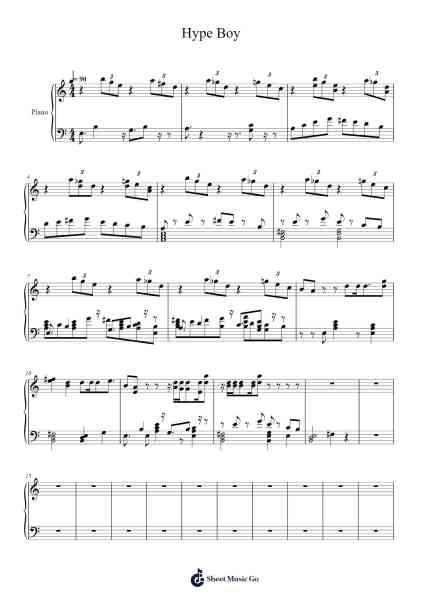 Hype Boy Sheet Music by NewJeans-Arr.Asdict