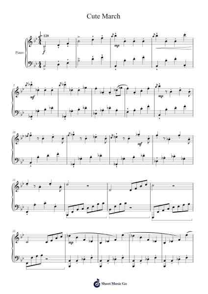 Cute March Sheet Music by Boylety-Arr.Zarol Hayleste
