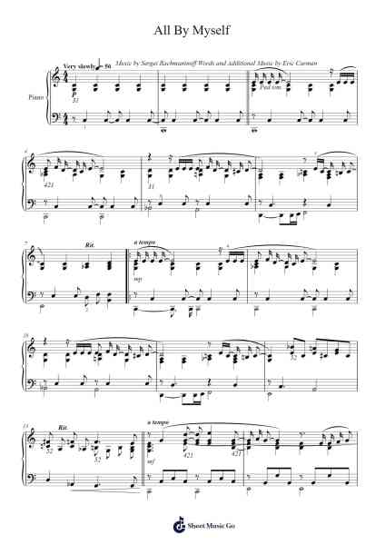 All By Myself Sheet Music by Eric Carmen-Arr.Bushdiah Kenthood