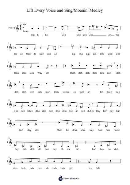 Lift Every Voice and Sing/Moanin' Medley Sheet Music by John R. Johnson-Arr.Bairdted Fage