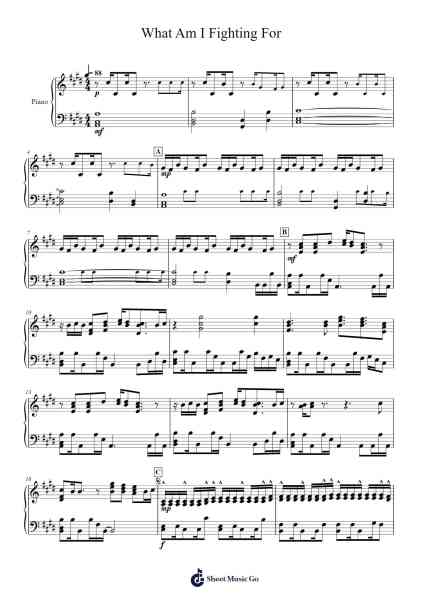 What Am I Fighting For Sheet Music by AKINO with bless4-Arr.Manpiers