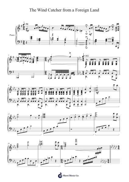 The Wind Catcher from a Foreign Land Sheet Music by Chen Zhiyi-Arr.O'Cakeats Leofunk