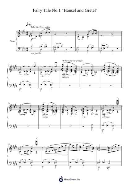 Fairy Tale No.1 "Hansel and Gretel" Sheet Music by Linked Horizon-Arr.Maugvia Browninglogg