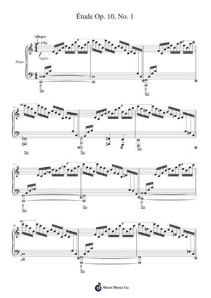 Étude Op. 10, No. 1 in C Major Sheet Music by Frédéric Chopin-Arr.Sidyoung Louieps