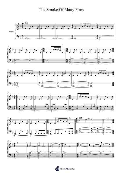 The Smoke Of Many Fires Sheet Music by Be'lakor-Arr.Anolds