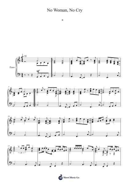 No Woman, No Cry Sheet Music by Bob Marley-Arr.Priron