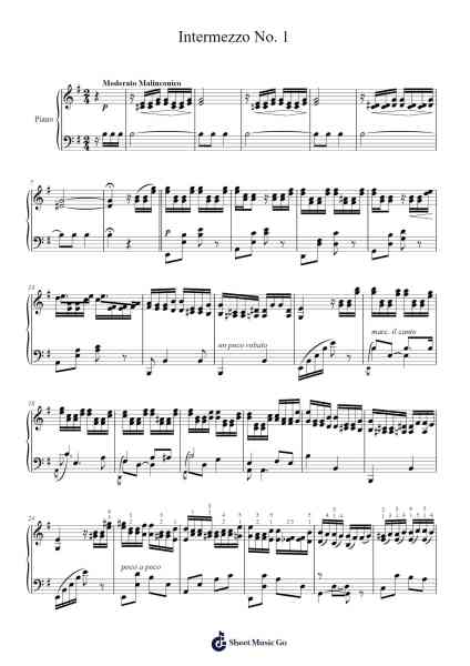Intermezzo No. 1 Sheet Music by Manuel María Ponce-Arr.Loulup