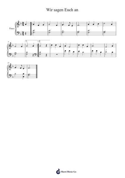 Wir sagen Euch an Sheet Music by -Arr.Atwright
