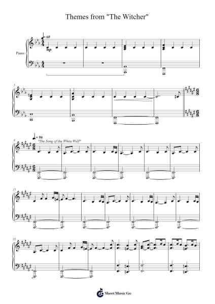 Themes from "The Witcher" Sheet Music by Sonya Belousova/Giona Ostinelli-Arr.Stanid